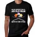 Best Billiard Art For Grandpa Men Billiard Lover Pool Player  Summer-ready Fabric T-Shirt