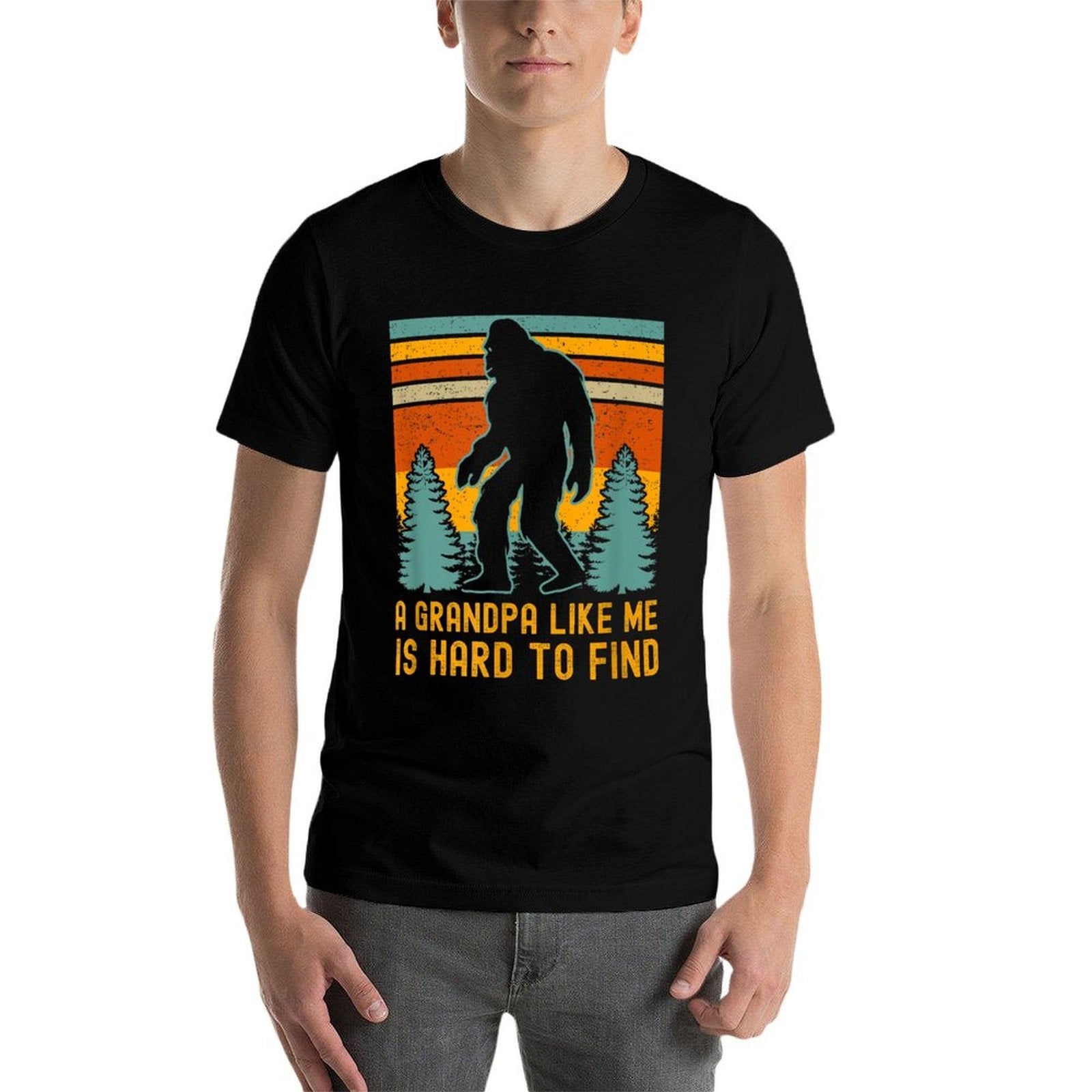 A Grandpa Like Me Is Hard To Find, Bigfoot Grandpa  Vintage-inspired T-Shirt