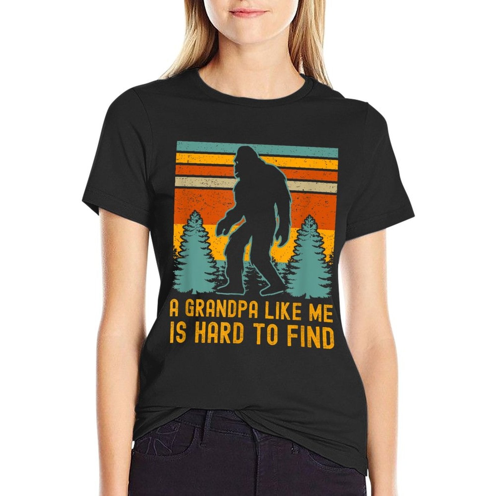 A Grandpa Like Me Is Hard To Find, Bigfoot Grandpa  Vintage-inspired T-Shirt