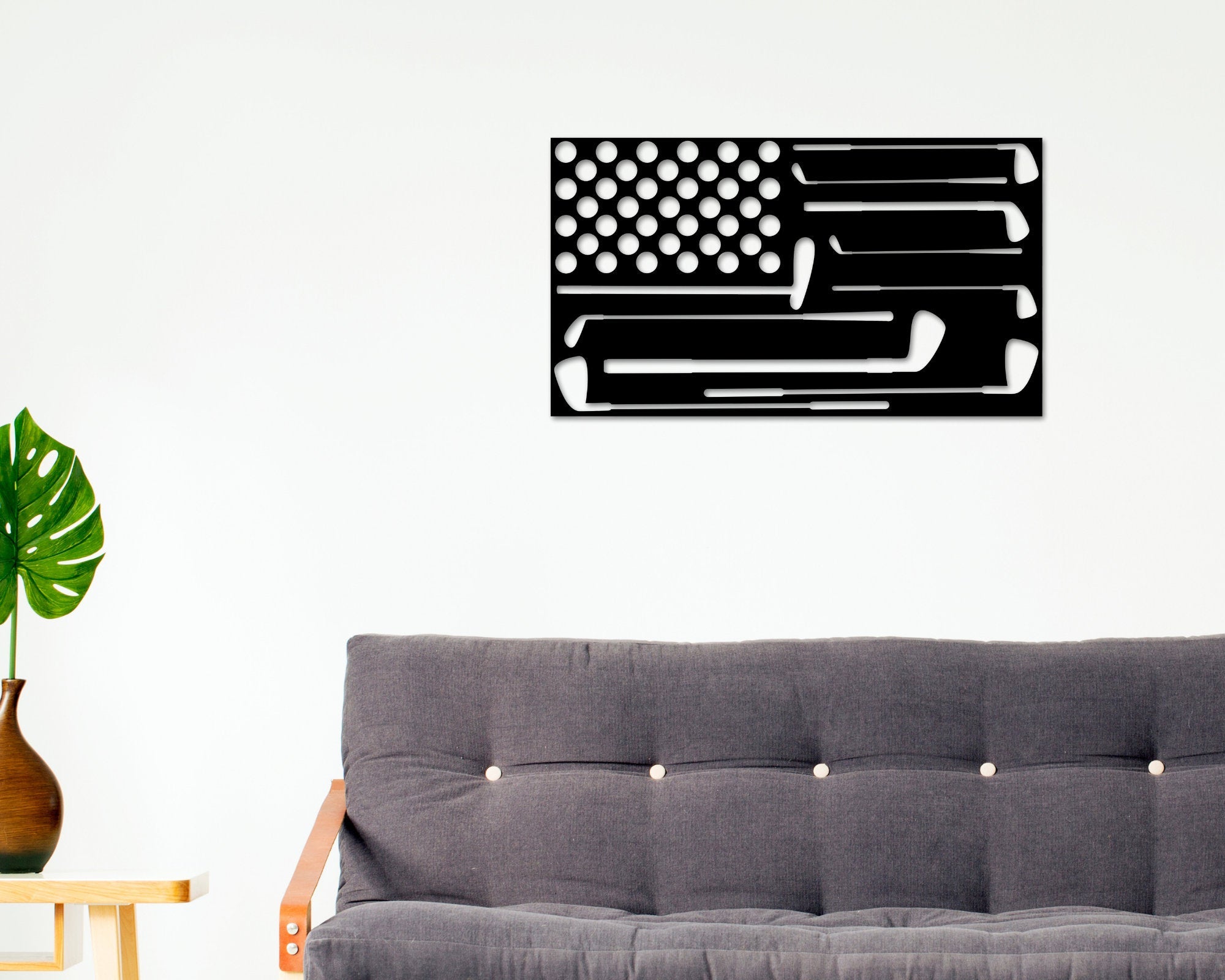 American flag golf sign, Golf USA Sign, Golf Metal Sign, Gift for Dad, Gift For Golfer, Gold Gift Sign, Fathers day Gift, Gift For Dad